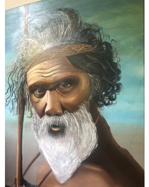 Olieverf schilderij aboriginal 50x60