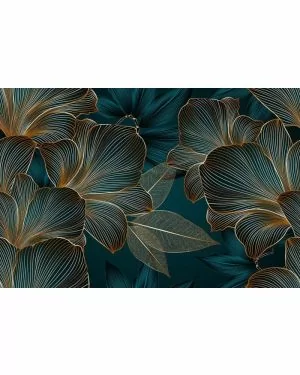 Glas schilderij botanisch 120x80