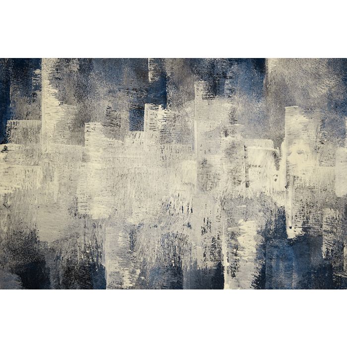 Abstracte Schilderijen: Fotokunst schilderij abstract blauw
