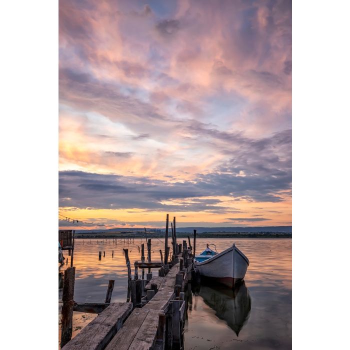 Foto Kunst Schilderijen: Foto kunst schilderij houten haven