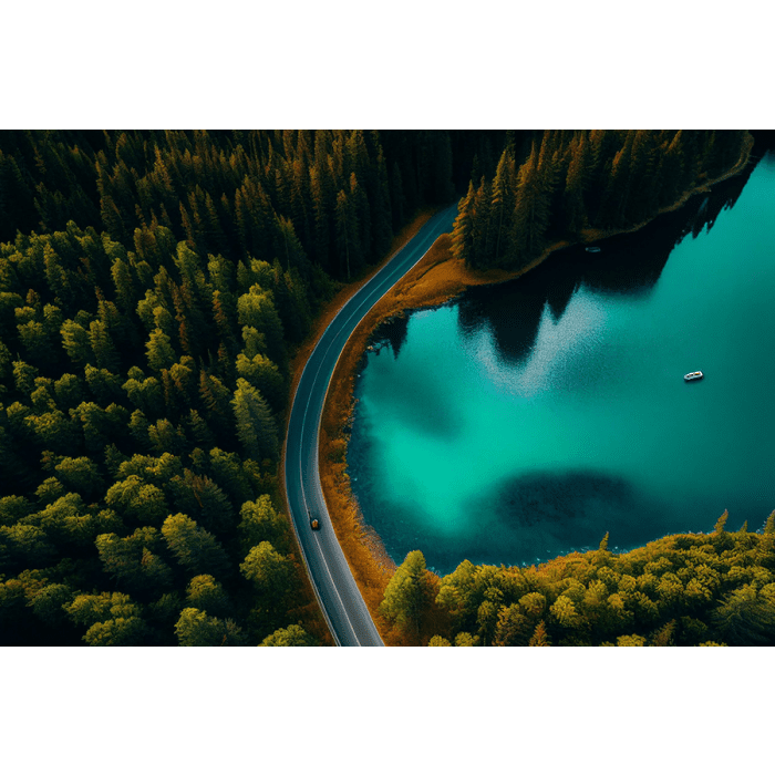 Glas schilderijen: Fotokunst schilderij groene wateren