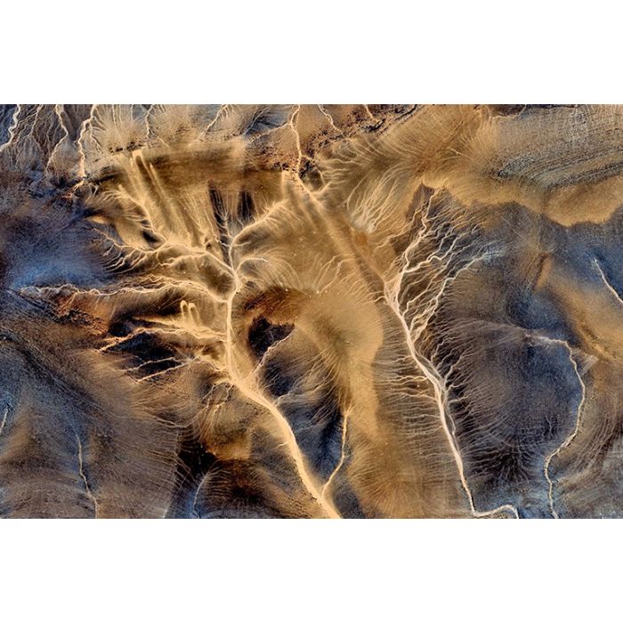 Abstracte Schilderijen: Foto kunst schilderij aerial view Africa