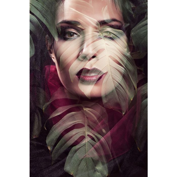 Figuratieve Schilderijen: Fotokunst schilderij monstera Lady 
