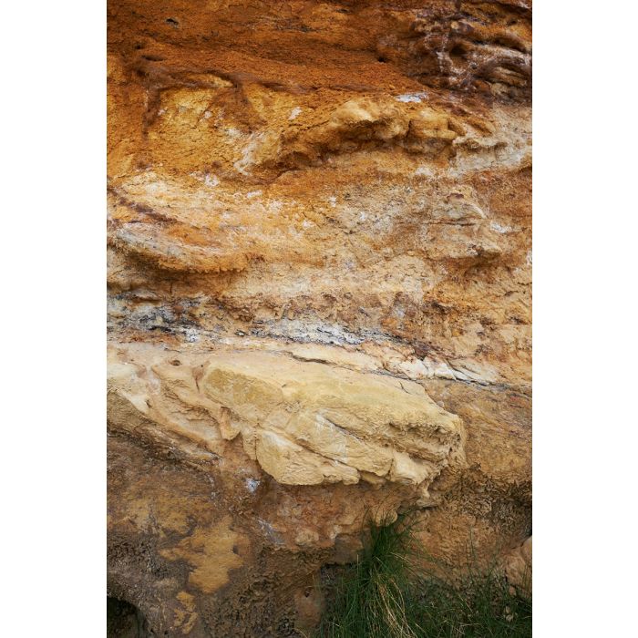 Glas schilderijen: Fotokunst schilderij beige brown rocks