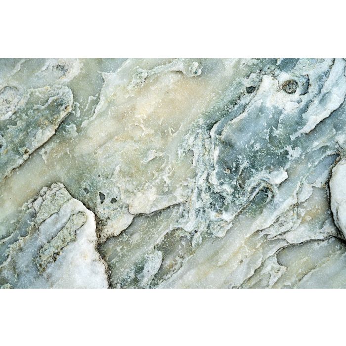 Abstracte Schilderijen: Fotokunst schilderij green grey marble