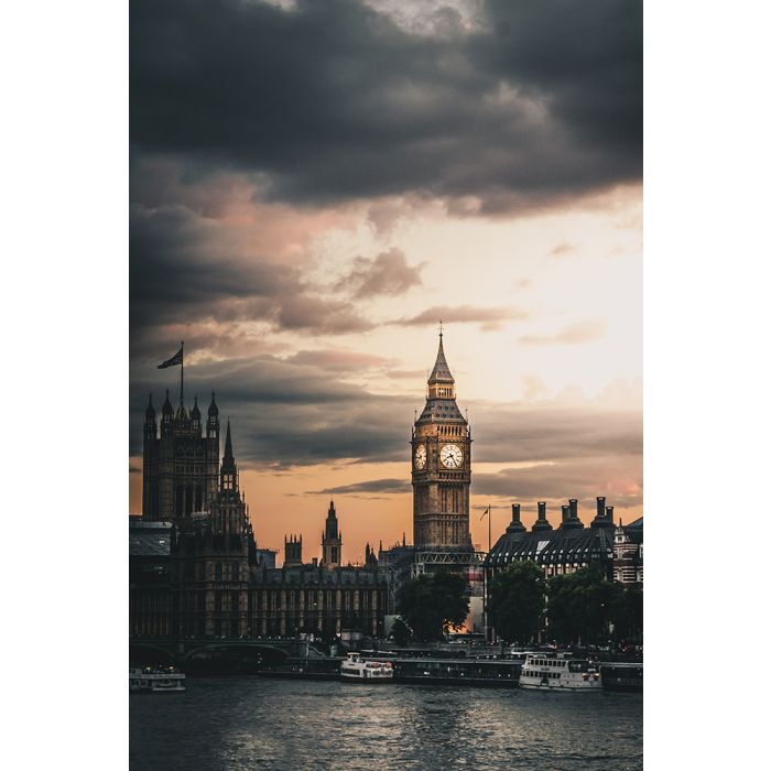 Glas schilderijen: Fotokunst schilderij Big Ben