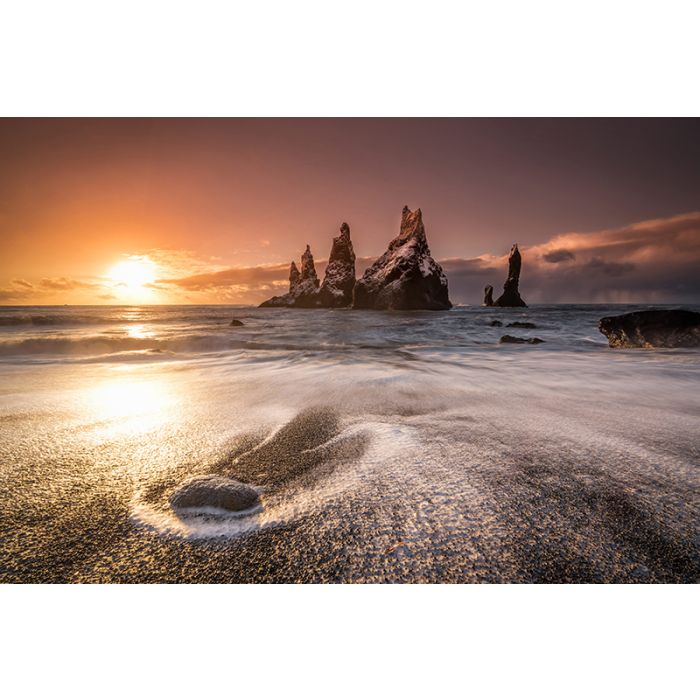 Glas schilderijen: Glas schilderij IJsland landschap