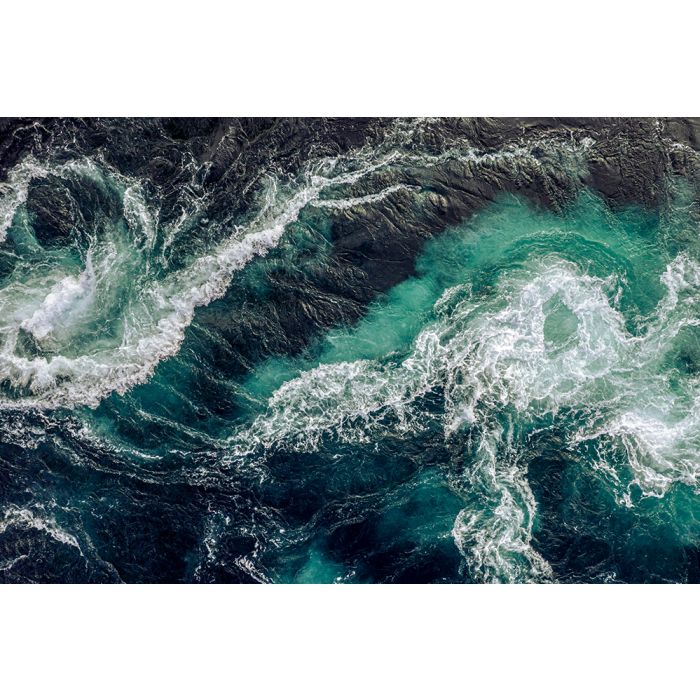Abstracte Schilderijen: Beton schilderij wavy water