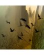 Fotokunst schilderij twaalf kraanvogels
