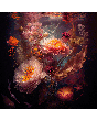 Bloemen Schilderijen: Fotokunst schilderij water bloemen