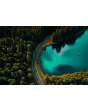 Glas schilderijen: Fotokunst schilderij groene wateren