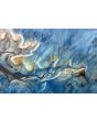 Abstracte Schilderijen: Foto kunst schilderij blue Africa aerial view