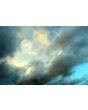 Glas schilderijen: Fotokunst schilderij maan lucht