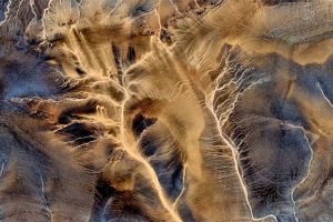 Foto kunst schilderij aerial view Africa