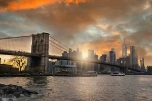 Fotokunst schilderij Bridge New York