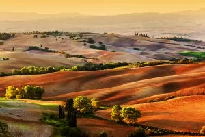 Fotokunst schilderij Toscaanse landschap